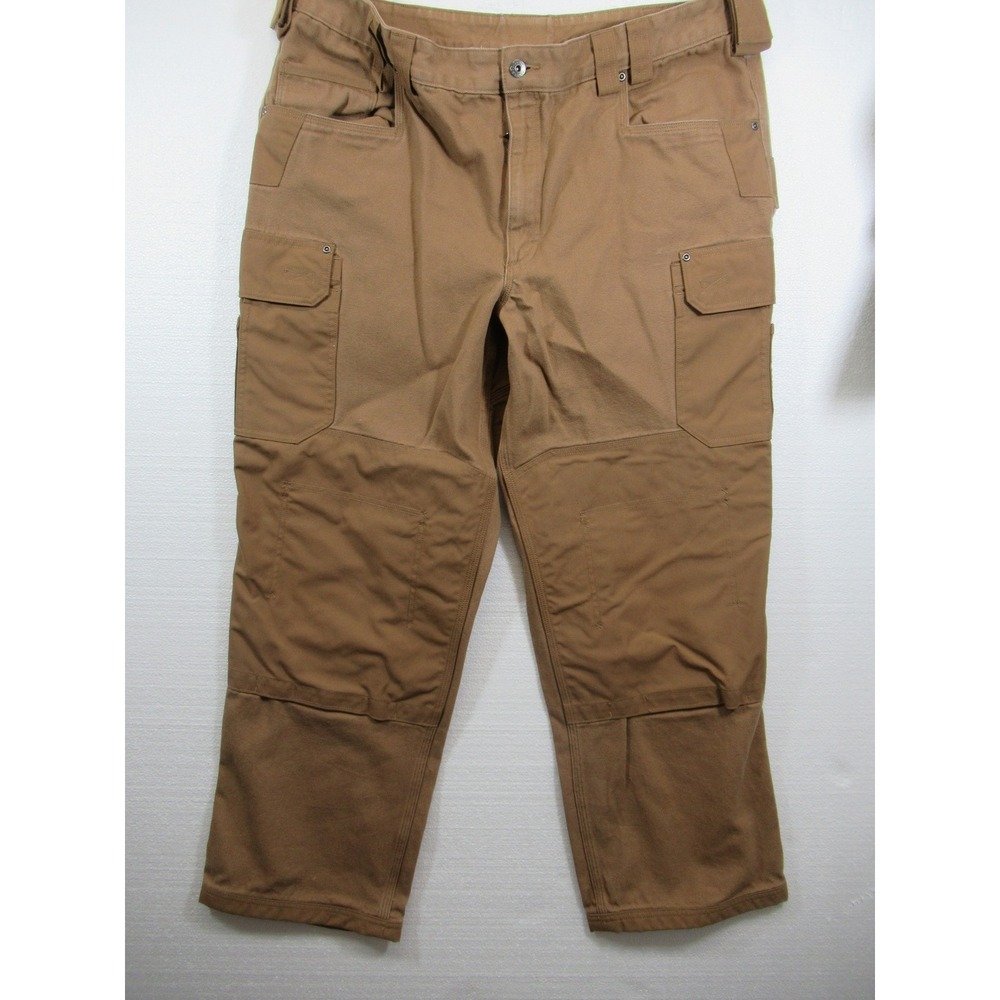 Duluth Trading Ultimate Fire Hose Cargo Pants Men 44x32 Brown Workwear 95209